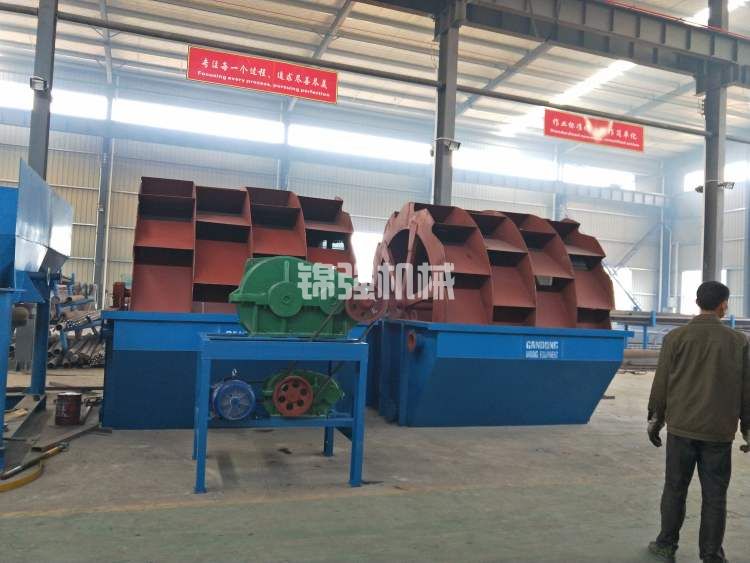 斗輪式洗砂生產線(圖2) 水輪式洗砂機(圖2)